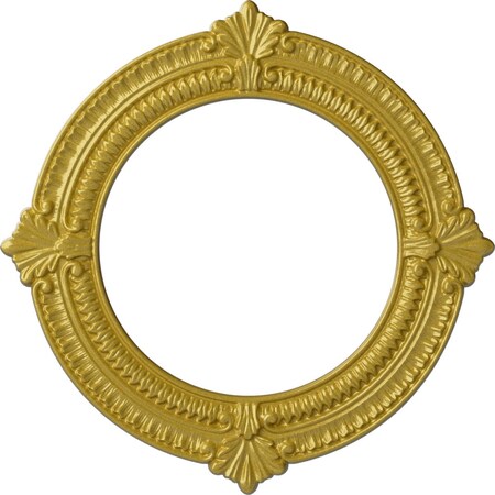 Ekena Millwork Benson Ceiling Medallion (Fits Canopies up to 8"), Hand-Painted Rich Gold, 13 1/8"OD x 8"ID x 5/8"P CM13BNRGS